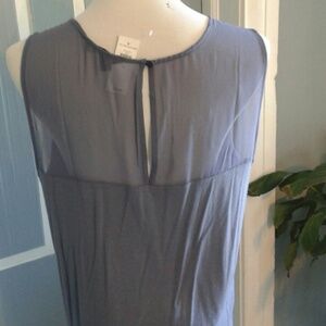 *HP* Periwinkle back half sheer